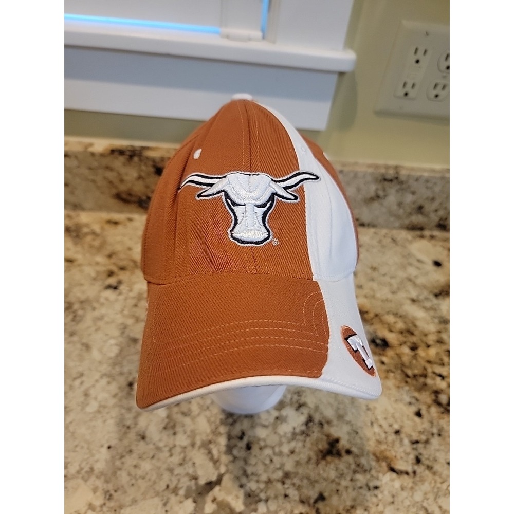 Men's Fitted Baseball Cap Hat Texas Longhorns Football Horns Zephyr Fit L/XL